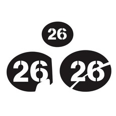 주년 기념 오토바이 번호 피아지오 베스파용 데칼, 6. 26 3pcs, C. Color Gold