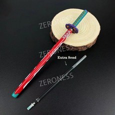 귀멸의칼날 볼펜 카타나모양 젠이츠 시노부 기유 금속 문구 애니메이션 20cm 젤잉크펜, Kokushibo