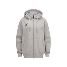 미즈노 남녀공용 봄가을 그레이 플렉스 스몰로고 스웻 후드집업