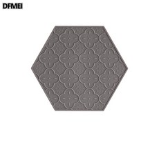 DFMEI 硅膠鍋墊隔熱墊碗墊盤墊餐墊杯墊矽膠耐高溫餐桌防燙家用圓形簡約, 1個, 墨灰色