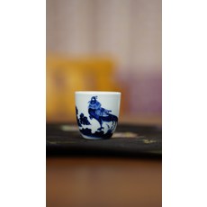 克勤堂同款青花錦雞紋小茶杯, 商品主圖, 1個