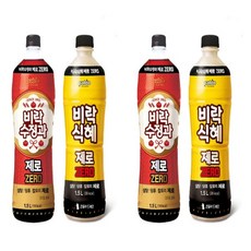 팔도 비락수정과 제로 비락식혜 제로, 4개, 1.5L