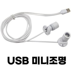 컴위즈 피규어조명 진열장 장식장 미니LED조명 전구 USB 라이트 핀조명, 화이트2구, 2개, 콜드화이트