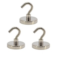 마니코 초강력 네오디움 후크 자석 40mm 고리형 자석 걸이, 3개