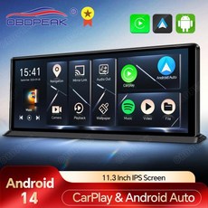 화물차 후방카메라 K60 프로 와이파이 안드로이드 14 AI 스크린 GPS 내비게이션 카플레이 자동 1080P 대시 캠 백미러 비디오 녹음기 11.3 인치 4G + 64, 01 K60 Pro-Dual lens, 01 With 128G TF Card