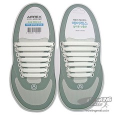 에어플렉스 플래티늄 실리콘 슈즈끈 볼링화 볼링신발 볼링슈즈 볼링용품 묶지않는 신발끈, 화이트, 1개