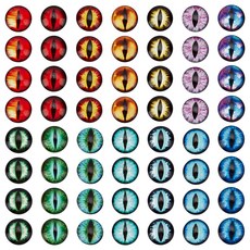 아크릴 인형 눈 속눈썹 포함 글리터 DIY 공예 눈알 인형 눈 부자재 세트, 1개, 믹스드 컬러 527