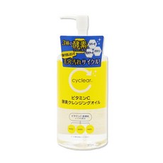 熊野油脂 cyclear 維他命C 酵素 卸妝油 凝膠 滋潤 保濕 清爽 潔淨 日本製, 1個, 卸妝油400ml