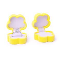 돌반지케이스 왕관 반지함 벨벳 1+1, 1개, 1+1 노란꽃