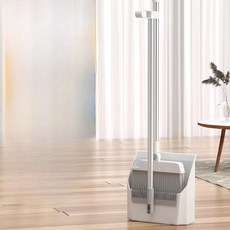 청소 빗자루 쓰레받기 물받이 바닥 쓰레기 삽 끈적임 방지 헤어 도구, 2. [북유럽풍 접이식 모델] 투피스 세트, 1개