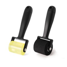 FOSHIO 자동차 비닐 랩 프레싱 롤러 핸들 부드러운 고무/스폰지 휠 (카본 페인트 필름 스티커 벽지 공예용), [06] 주황색