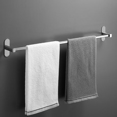 무타공 강력 접착 셀프 인테리어 스테인레스 주방 욕실 고급 화장실 수건 행주 다용도 스텐 걸이, 스테인레스 수건 걸이 40cm + 안전인증 접착제포함, 1개, 실버