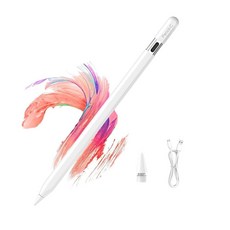 아이패드 2024-2025 출시용 스타일러스 펜 11/10/9/8/7/6세대용 4X USB-C 고속 충전 펜슬 프로 마그네틱 부착/틸트/팜 리젝션 액세서리 프로 12.9/, 아이패드 2024-2025 출시용 스타일러스 펜, 11