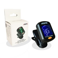 AROMA 夾式調音器 適用吉他、電吉他、電貝斯、烏克麗麗、小提琴, 1個, AT-01A