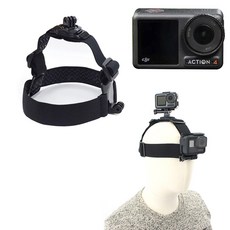 DJI 오즈모 액션 4 호환 액션캠 더블 헤드 스트랩 마운트 거치대, 본상품선택, 1개