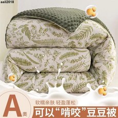 暖暖被冬被被胎雙人被單人被加厚棉被A類母嬰級大豆纖維豆豆絨被子冬被春秋被冬季單人被加厚保暖棉被, 秋日【A類母嬰級/裸睡無憂】，200x230cm 8斤【冬被】