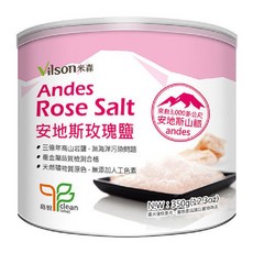 米森 安地斯玫瑰鹽 來自3 000多公尺安地斯山脈, 350g, 1個