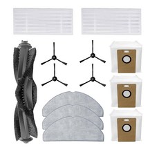 Tapo RV30 Max Plus / RV20 로봇 청소기 교체 부품 액세서리 부품에는 메인 브러시 1개 사이드 3개 걸레 패드 먼지 봉투 부착물 3개 포함, 2 9 Pack Replacement Parts Tap