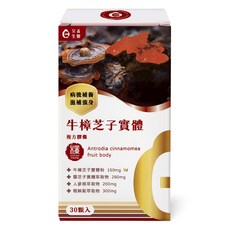 又而生醫牛樟芝子實體30顆入-森林紅寶石 滋補強身 病後補養, 1個, 497mg/顆