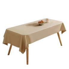 공구리빙 가죽 방수 식탁보 테이블보, 6인(140x220cm), 브라운