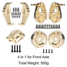TRX4 황동 포털 액슬 드라이브 하우징 1/10 RC 크롤러 헤비 듀티 카운터 웨이트 세트, 17 4 in 1 GD-F-B, 1개