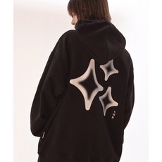 엠블러 AMBLER Three stars 자수 후드 티셔츠 AHP1204 블랙