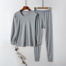 男士薄款全棉保暖內衣秋衣秋褲套裝，秋冬季舒適打底棉毛衫