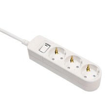 subony 開關型3孔延長線 16A, 3m, 單一顏色, 1個