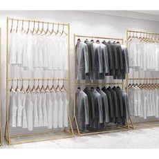 웨딩드레스 행거 옷가게 업소용 매장용 백화점행거, 3. 2단 150cmx180cm 나노 금