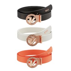 던롭 볼빅 신형 VBAB샌딩 여성 골프벨트 3종 2883050, 블랙