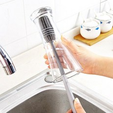 실리콘 물병 텀블러 세척솔 병닦는 세척 브러쉬, 1개