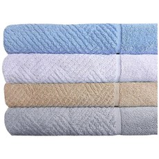 OK-PO-LO 好馬牌 台灣製造厚磅希爾頓紋大浴巾 3條入 100%純棉 70cm x 140cm 紫粉櫻 藍天空 灰淺蓮 厚奶茶, 紫粉櫻，藍天空，灰淺蓮，厚奶茶, 1組