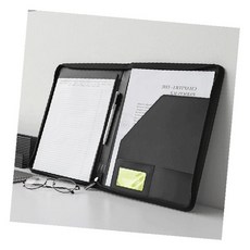 비즈니스 서류 파일 가죽 지퍼 포트폴리오 회의용 문서 보관 케이스