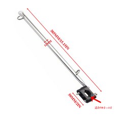 艾碩/ISURE 40CM 不鏽鋼軌道安裝旗杆 遊艇船用五金配件, 黑色尼龍旗杆常規款, 黑色尼龍旗杆常規款
