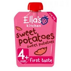 Ellas Kitchen 엘라스 키친 오가닉 처음 퓨레 고구마 아기 간식 이유식 파우치 4개월 이상 70g 8팩