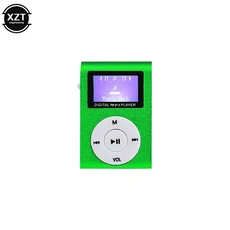 휴대용 MP3 플레이어 워크맨 미니 클립 학생용 마이크로 메탈 SD, 녹색, 녹색, 상세설명참조