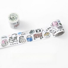 最火爆 膠帶，mr Paper，單捲販售，簡單日常風格，可用來裝飾手機、卡片、日曆。, S27279-3, 1個