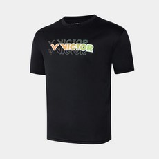 VICTOR 勝利 羽球上衣 排汗衣 短袖球衣, 黑,M, 1個