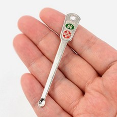 고급 휴대용 여행용 은귀이개 귀후비게 나선형 파개, 1개, 1개입