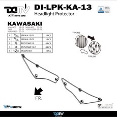 Dimotiv DI-LPK-KA-13 Kawasaki Ninja/Versys 頭燈護罩，保護頭燈，提升外觀, 螢光黃, 1個