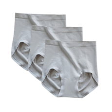 빅사이즈 여성 무봉제 팬티 하이웨스트 프리미엄 고탄력 노라인팬티 3장 세트