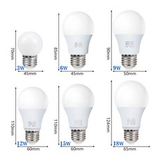 E27 LED 전구 램프 AC 220V SMD2835 3W Lampada 거실 가정 실내 봄빌라 로트당 4 개, 01 Warm White, 05 3W