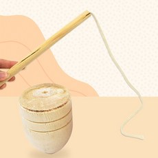 옛날 전통 민속 놀이 나무 팽이 치기 세트, 1개
