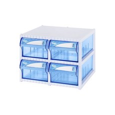 서랍형 다용도 정리함 조립형 트라이포드 CA511-2 20402PC 1(PC), 청색