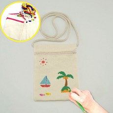 diy 미술 놀이 크로스백 미니 가방 만들기 어린이집, 1개, spdj 블랙