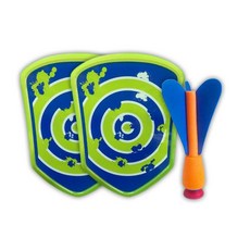 DARTZ兒童戶外飛鏢玩具套裝，安全柔軟材質，趣味靶盤設計, 藍綠色, 1套