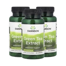 스완슨 녹차잎 녹차추출물 500mg 60캡슐 3개 그린티 폴리페놀 GreenTea, 60정
