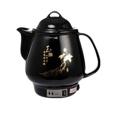 다림중탕기 홍삼달이기 약탕관 탕약기 전기약탕기 홍삼기계 차탕기, 4리터 전자동 스마트 소리 조절 블랙