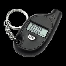 미니 사이즈 디지털 키체인 타이어 압력 게이지 스타일 압력계 디스플레이 경보, 1. Black, 1개
