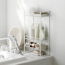 SeekFun 다용도 스탠드 욕실 수납 선반 20kg내하중 3단 틈새 주방 정리 철제 튼튼한 시스템 정리대, White/화이트, 1개